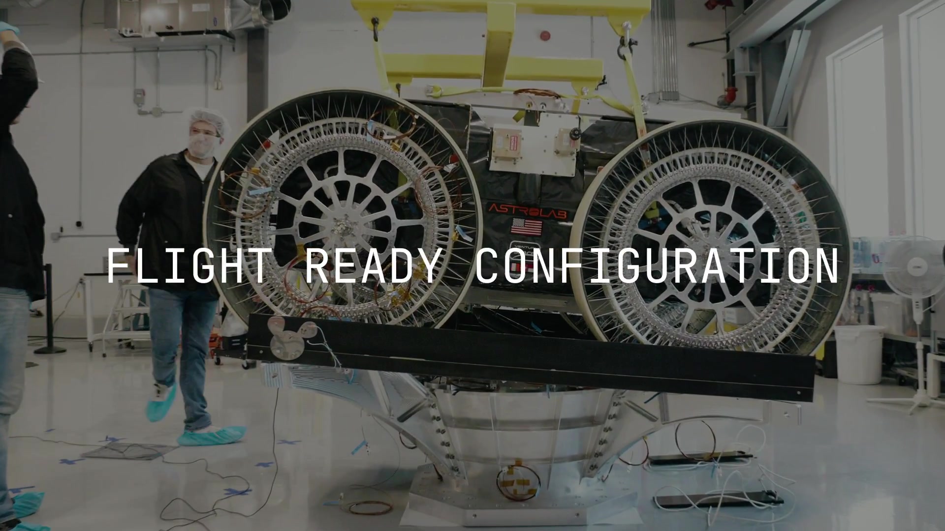 Astrolab's FLIP rover mounted onto the Griffin-1 lander in flight-ready configuration