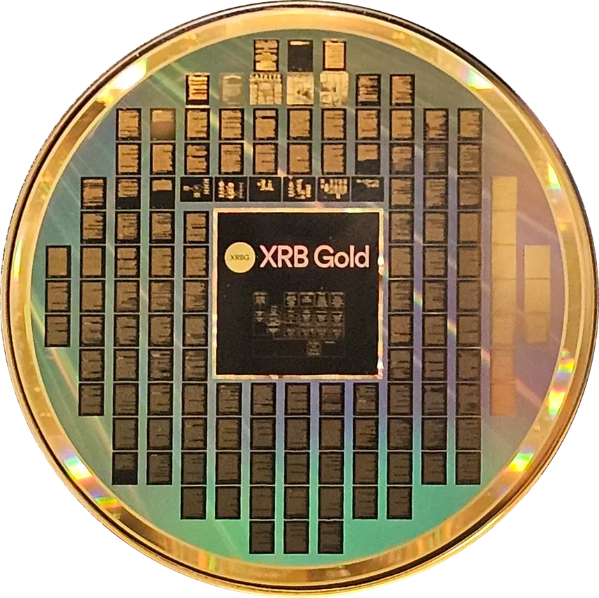 XRB Gold chip wafer